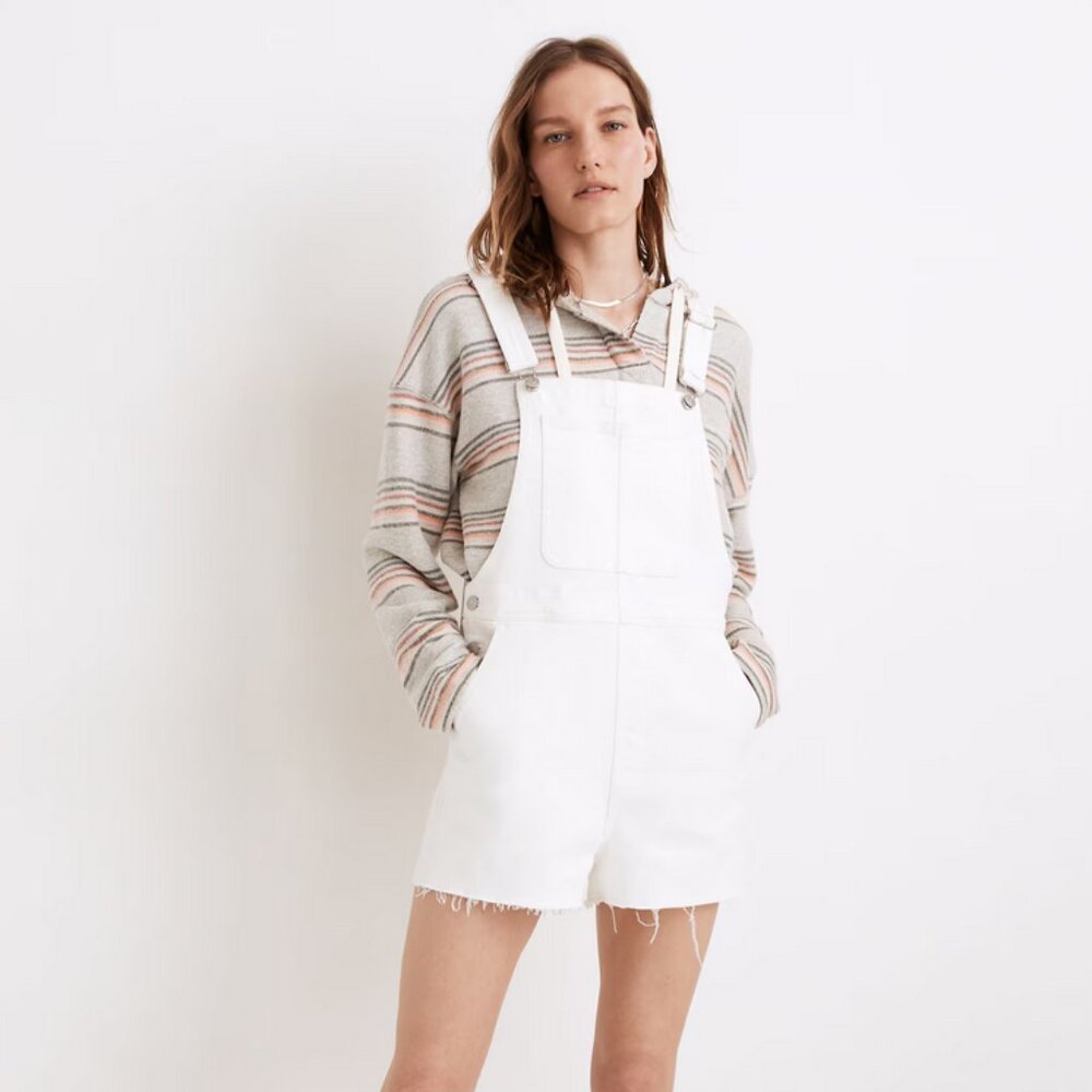 White Small Madewell Adirondack Overall Shorts